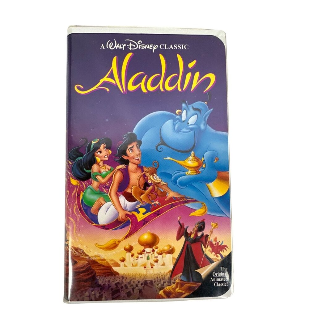 Aladdin Walt Disney Classic VHS 1993 Animated Movie Home Video NTSC
